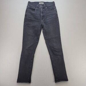 Madewell Jeans Womens 24 Black Perfect Vintage Jean Straight High Rise Denim
